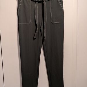 Men's Black Pants with Tie Waist
